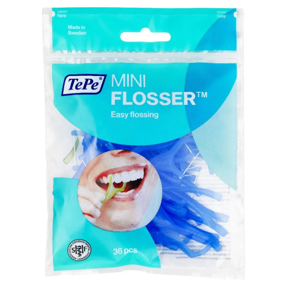 Зубная нить TePe Mini Flosser на держателе №36