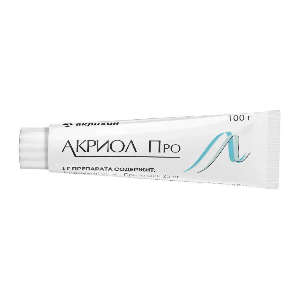 Акриол Про крем для местного и наруж. прим. 2,5% 2,5% 100г туба №1