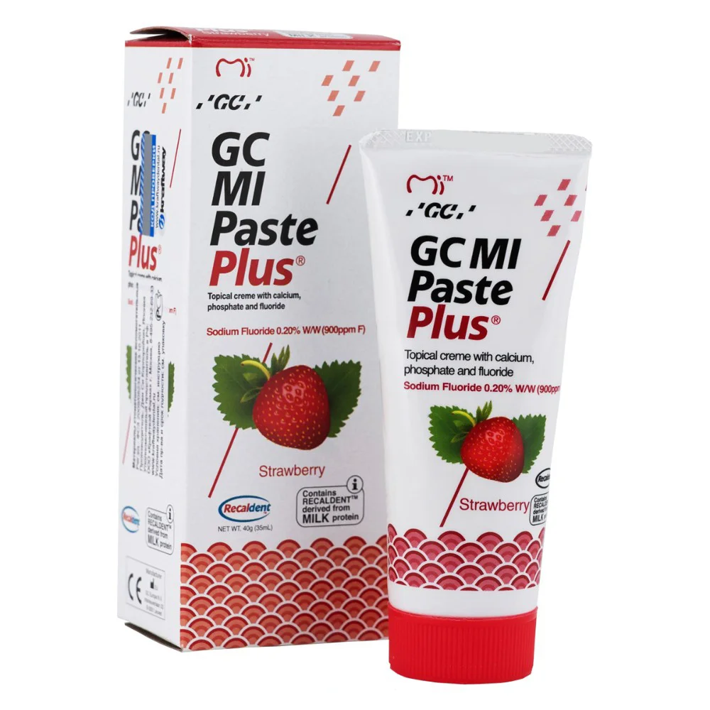 Крем GC Tooth Mousse для гигиены полости рта вкус клубники 40г №1