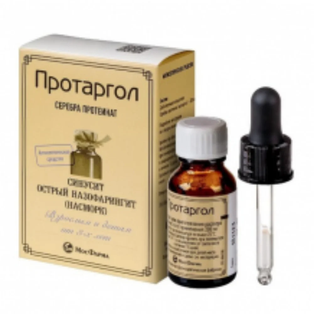 Протаргол пор-к для приг. р-ра для местного прим. 200мг флакон-капельница+крышка-пипетка №1