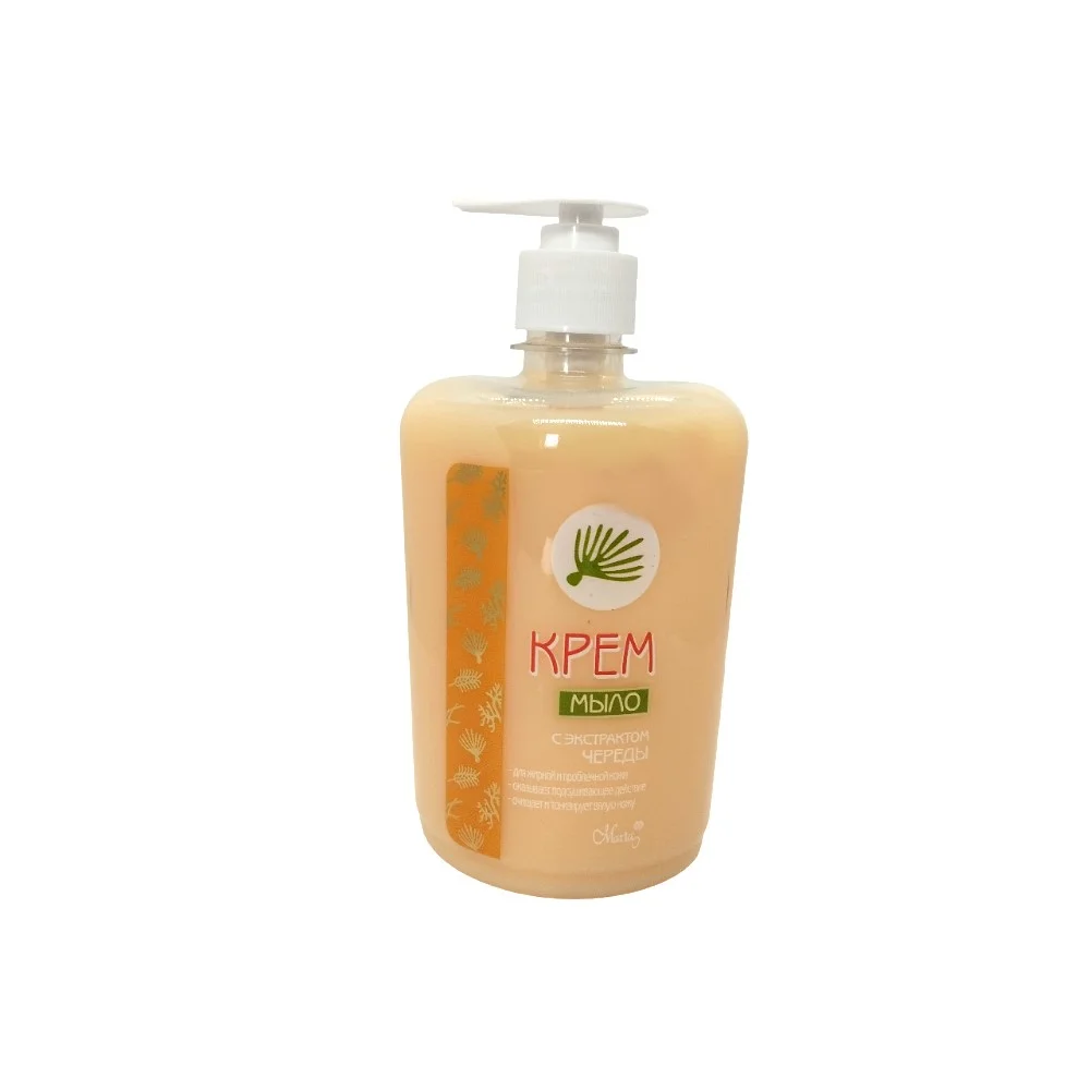 Крем-мыло с экстрактом череды 600г флакон с дозатором №1