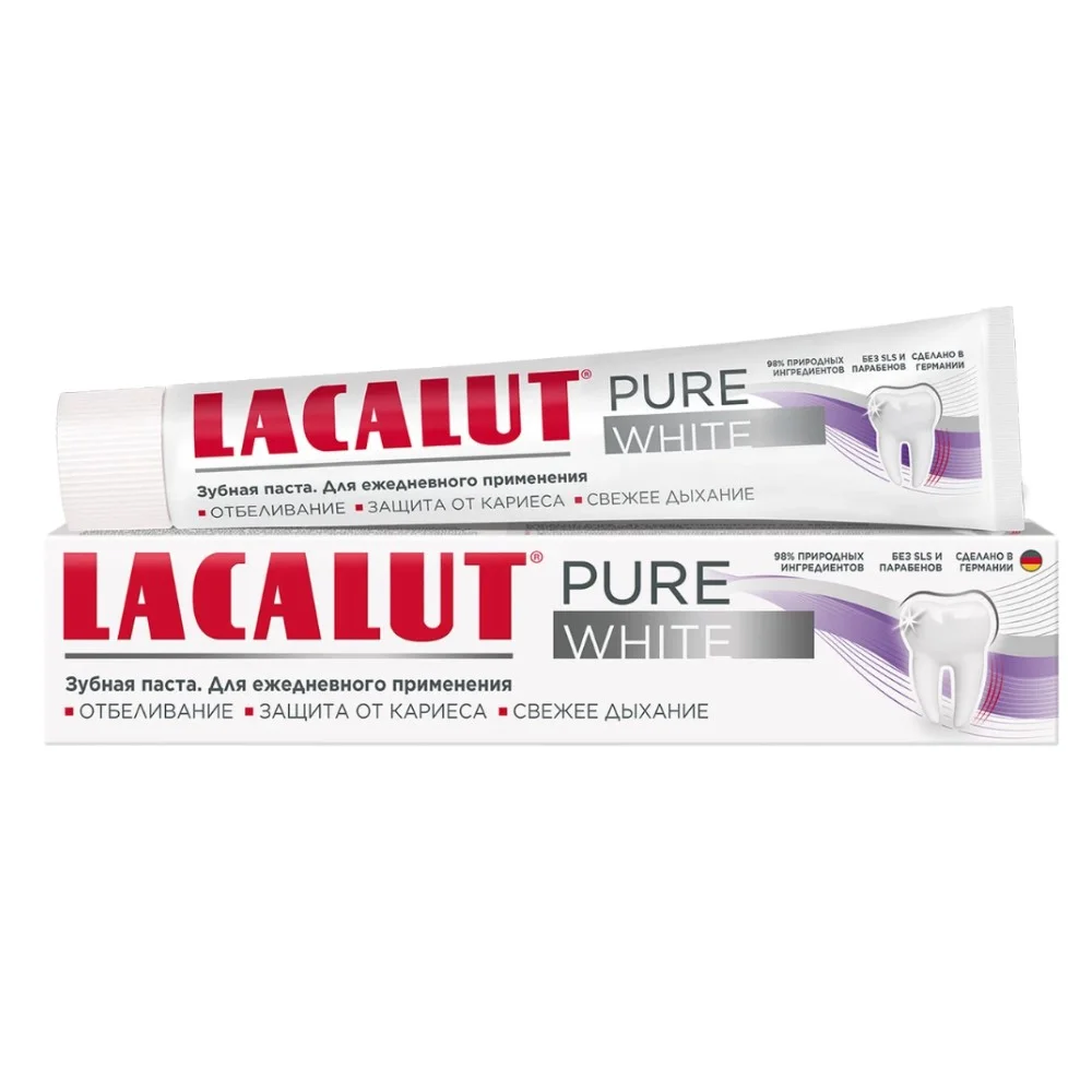 Зубная паста LACALUT pure white 75мл №1