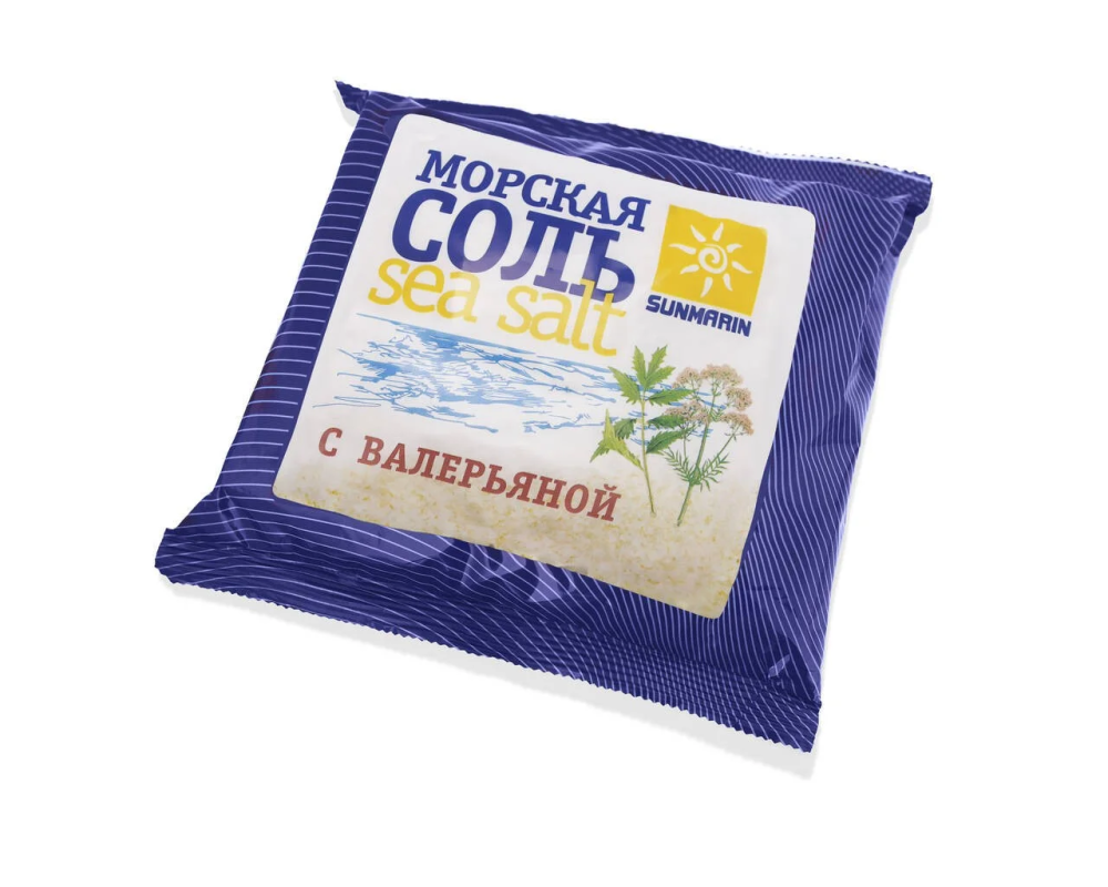 Соль для ванн "Морская" с эфирным маслом валерианы 1кг №1
