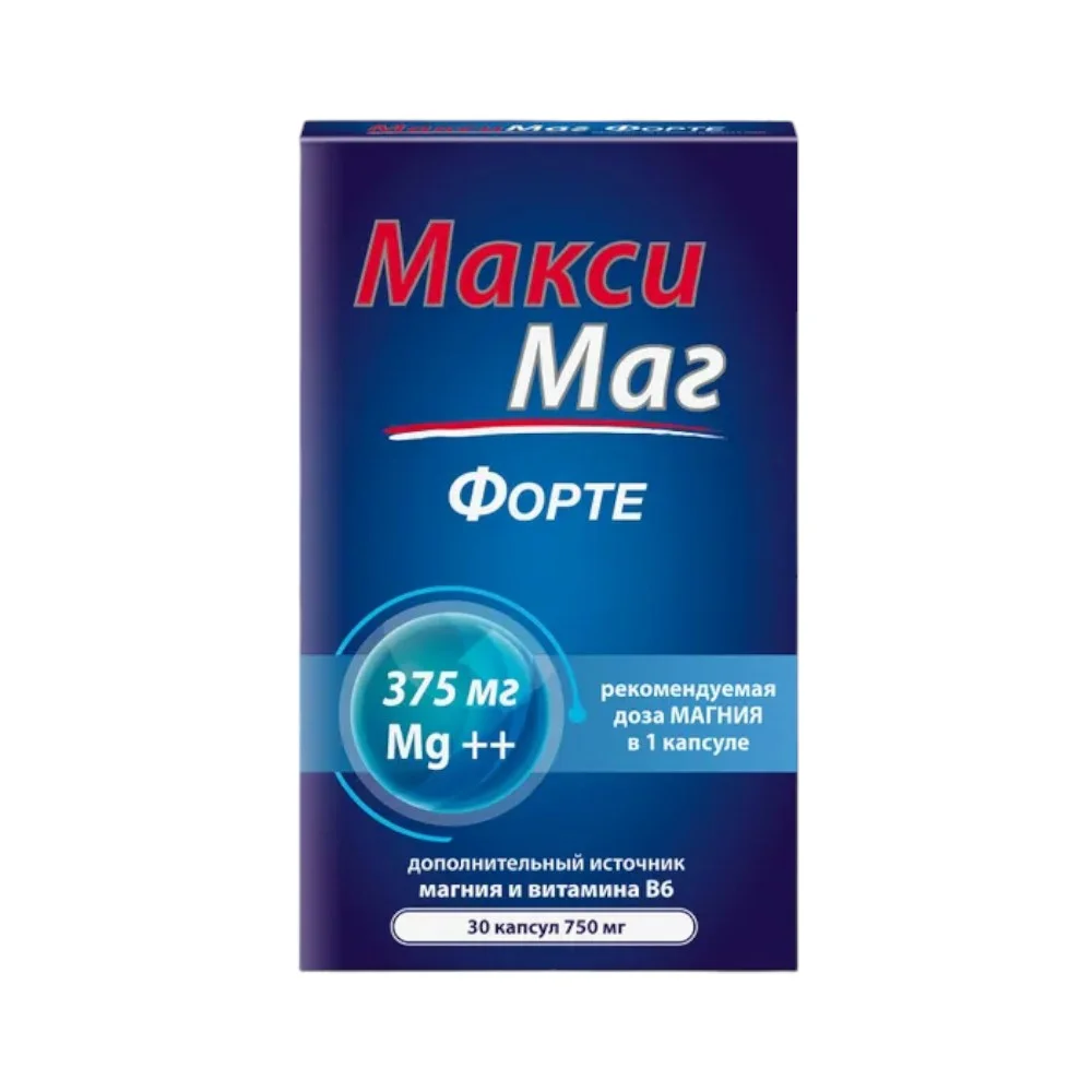 Макси маг форте БАД капсулы 750мг упаковка №30