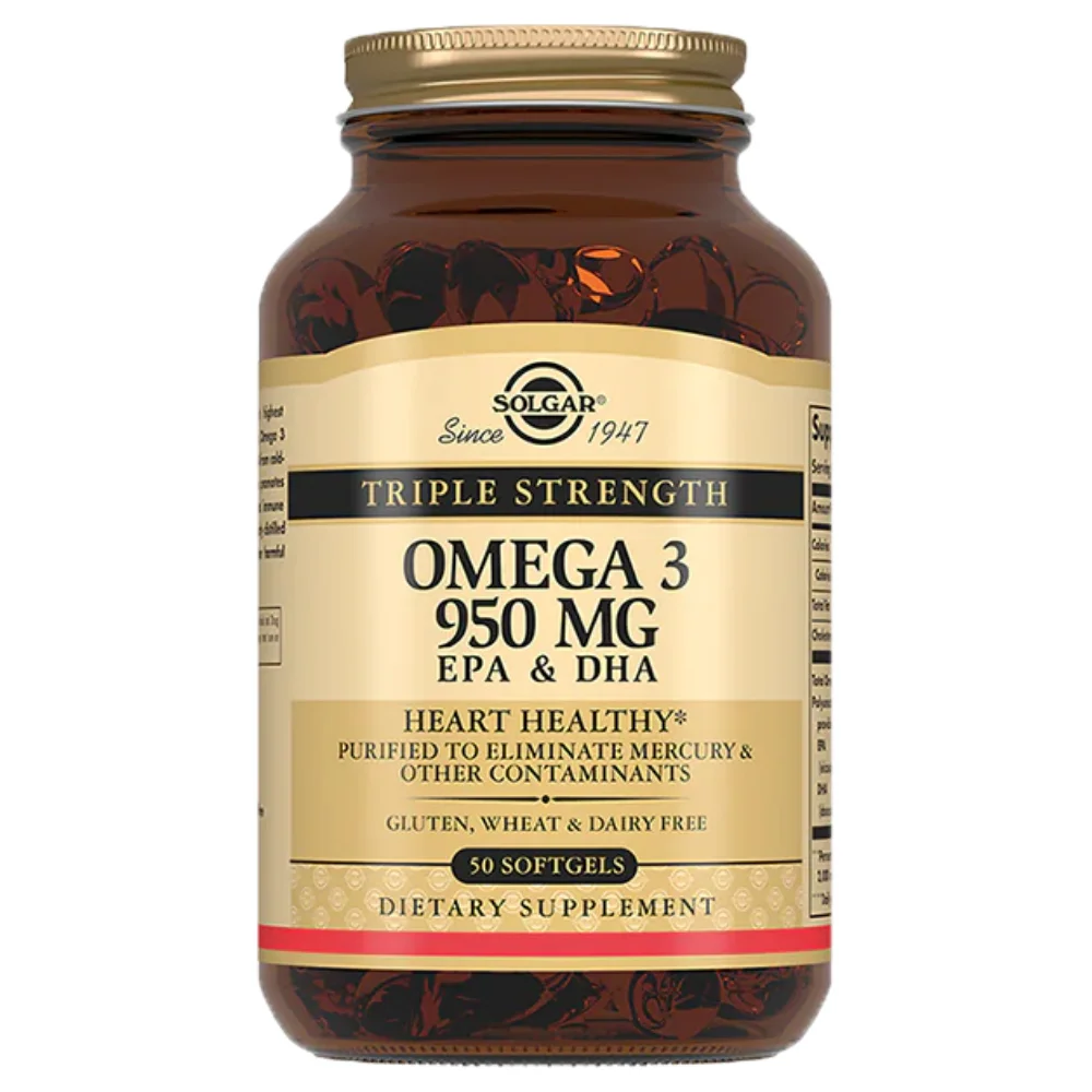 Тройная омега-3 950 мг ЭПК и ДГК "Solgar" БАД капсулы флакон №50