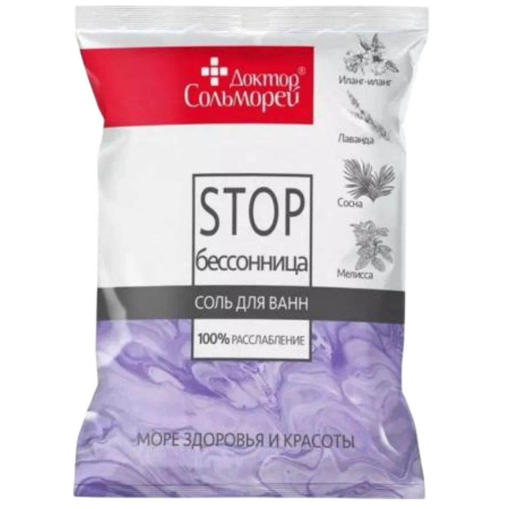 Соль для ванн "Доктор Сольморей" Стоп бессоница 500г №1