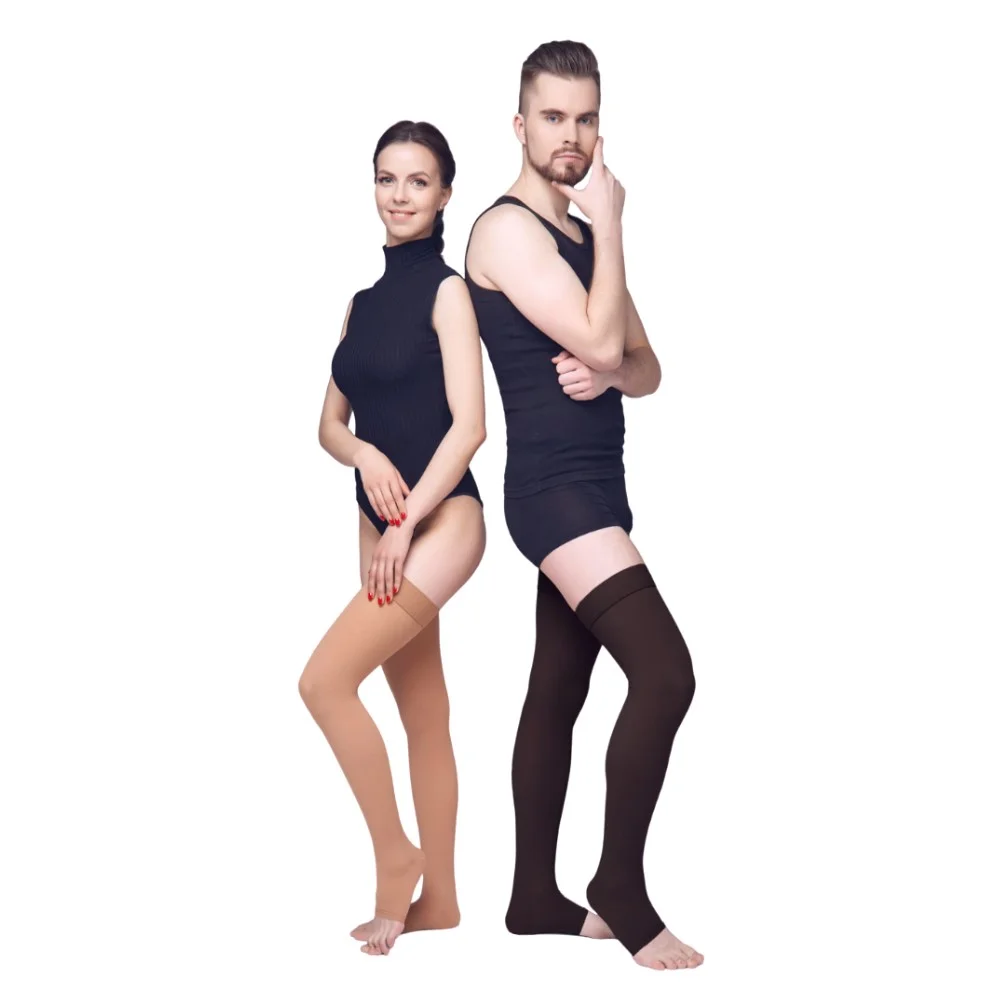 Чулки медицинские компрессионные выше колена без мыска м.4001 2 кл. компрессии, размер 3 (M), рост 2, бежевый пара №1