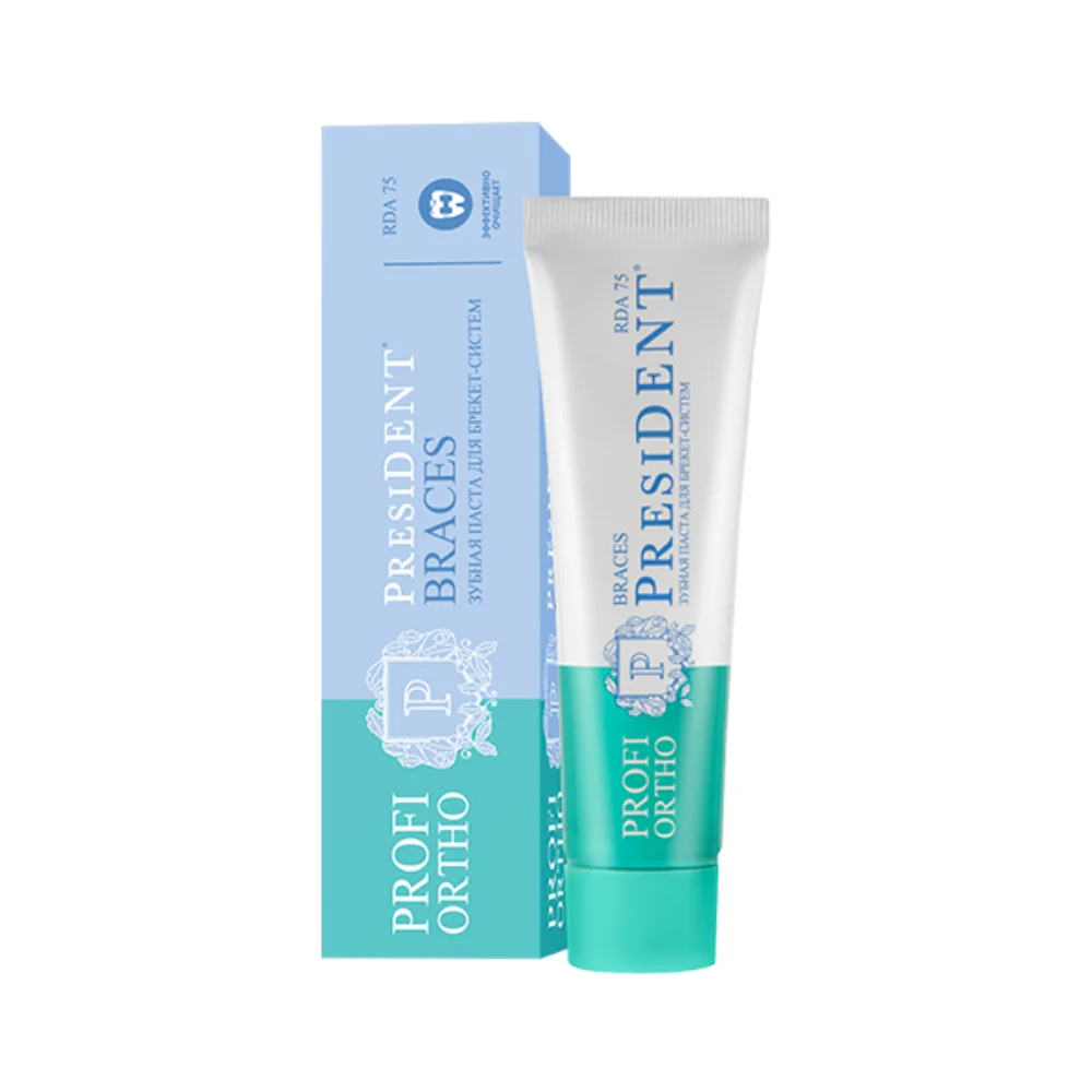 Зубная паста PresiDENT Profi Ortho Braces 50мл №1