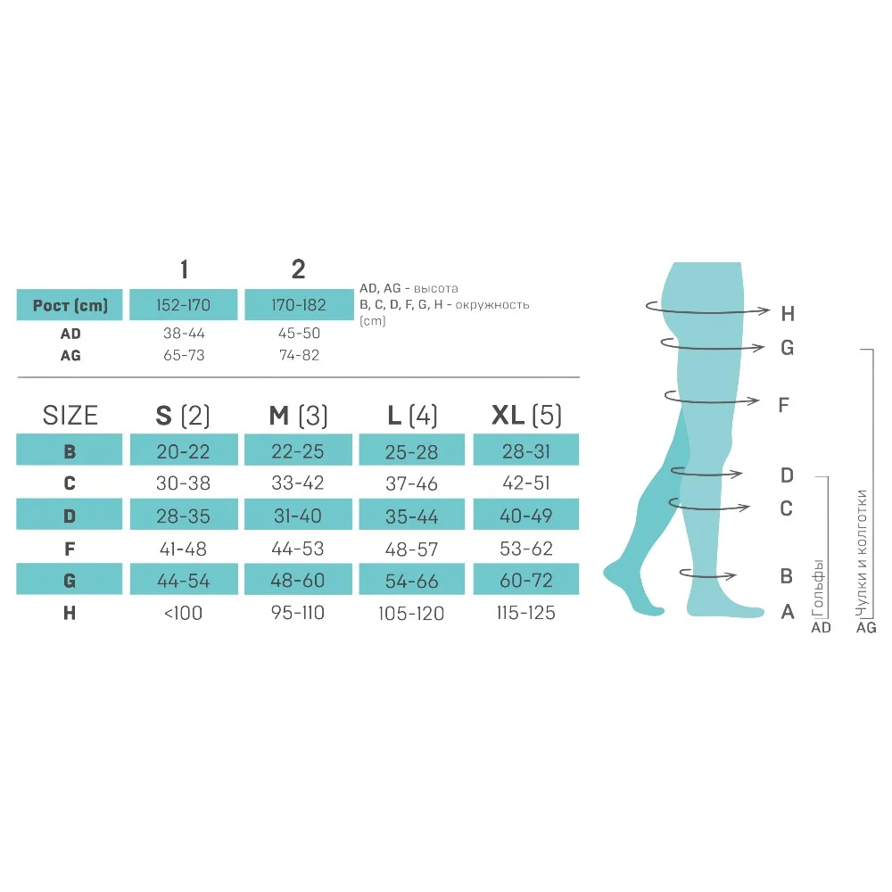 Чулки медицинские компрессионные выше колена без мыска м.4001 2 кл. компрессии, размер 3 (M), рост 2, черный пара №1