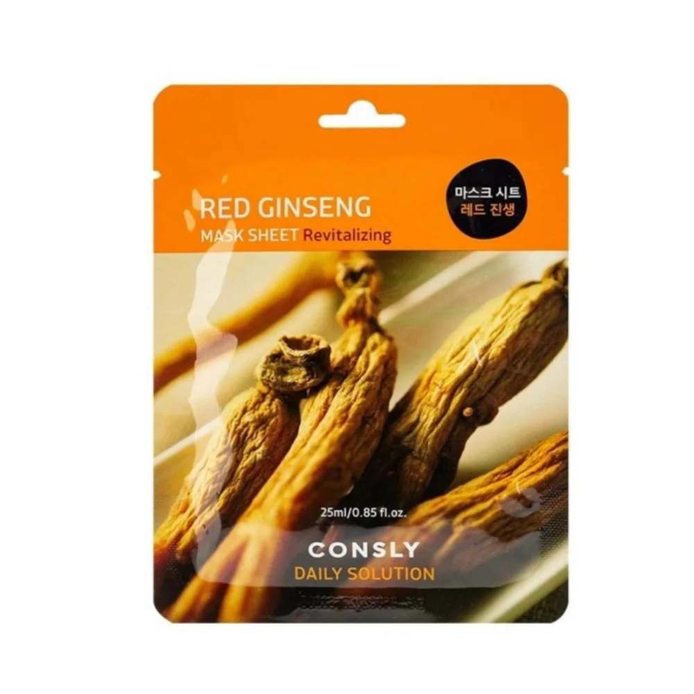 Маска тканевая Consly с экстрактом красного женьшеня 25мл №1