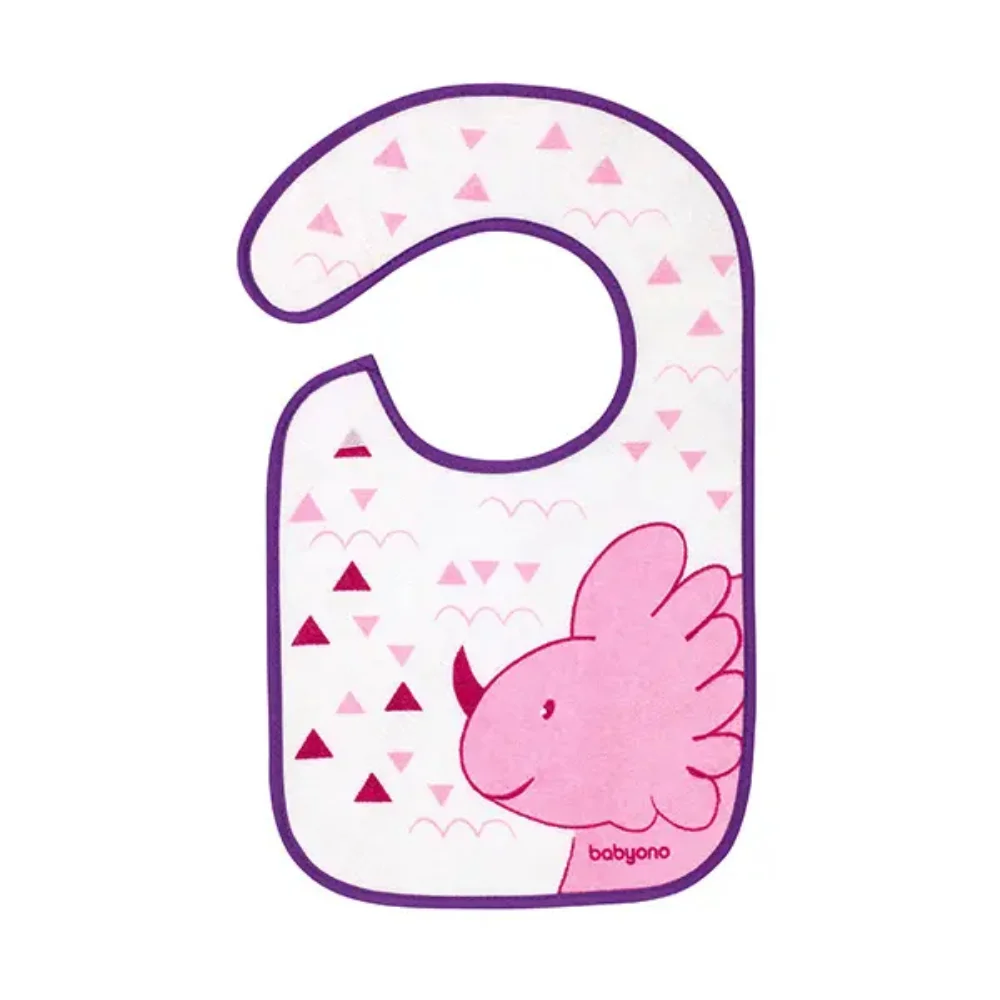 Нагрудник BabyOno махровый с клеенкой 6 мес.+ №1