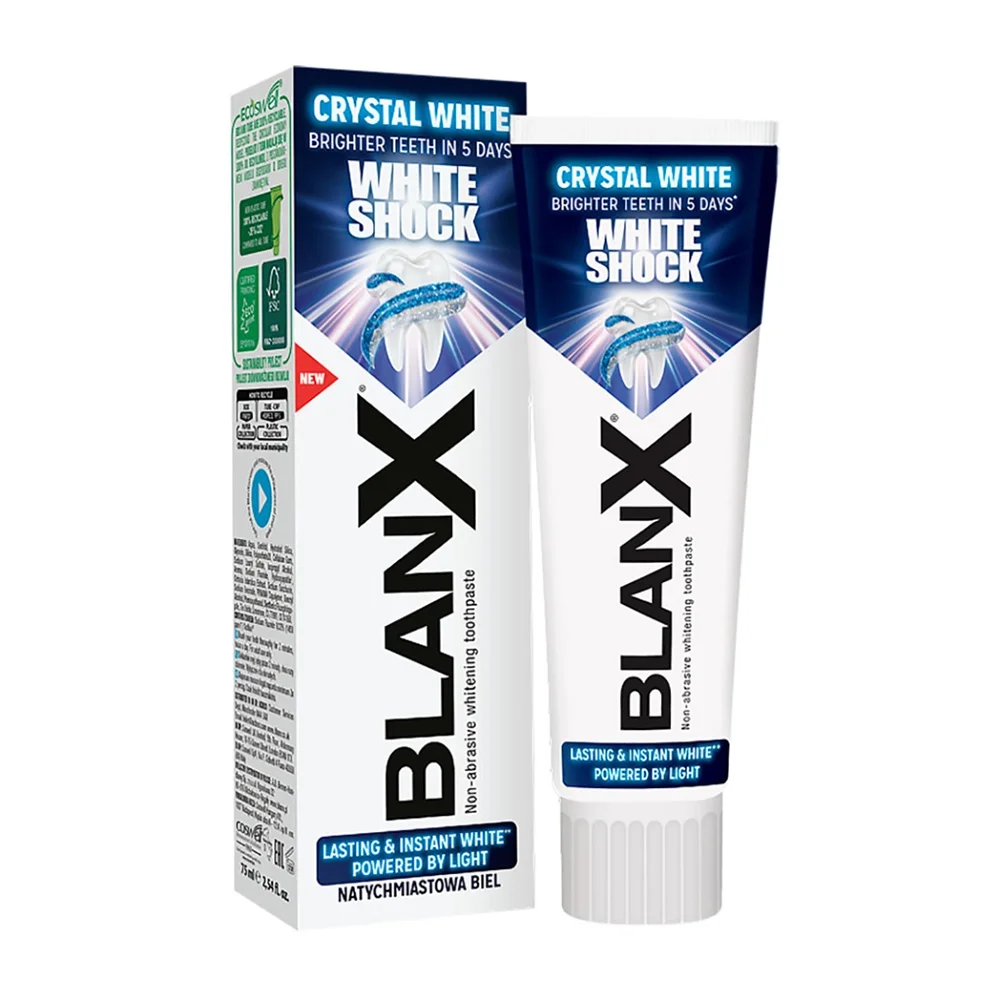 Зубная паста Blanx White Shock Crystal White 75мл №1