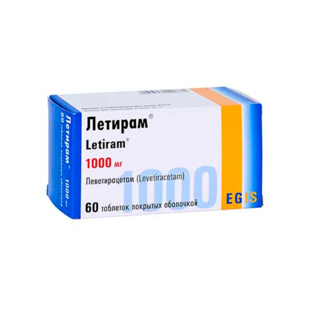 Летирам таблетки п/о 1 000мг упаковка №60
