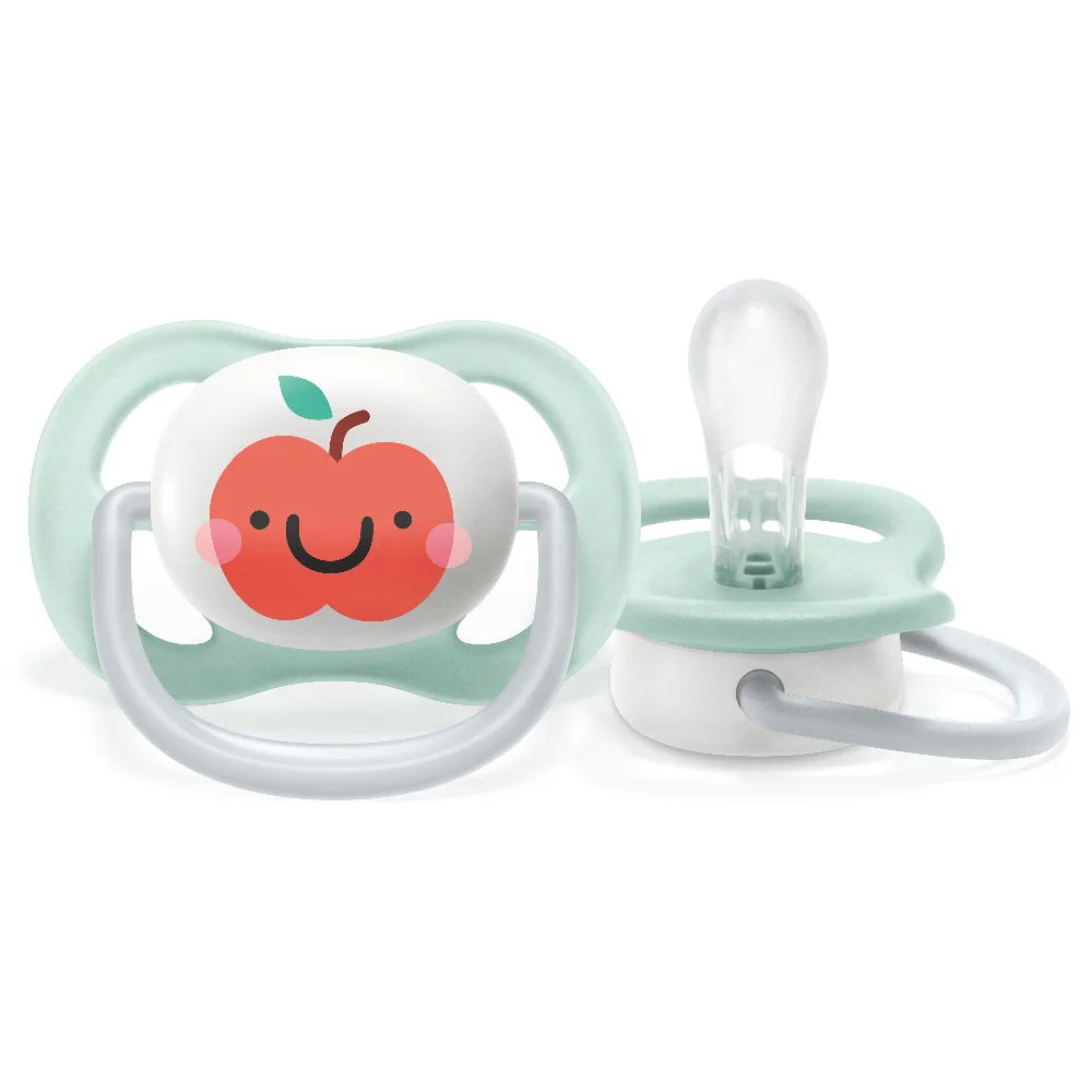 Пустышка Avent Ultra Air декор силиконовая код 86919 0-6 мес. яблоко/груша №2