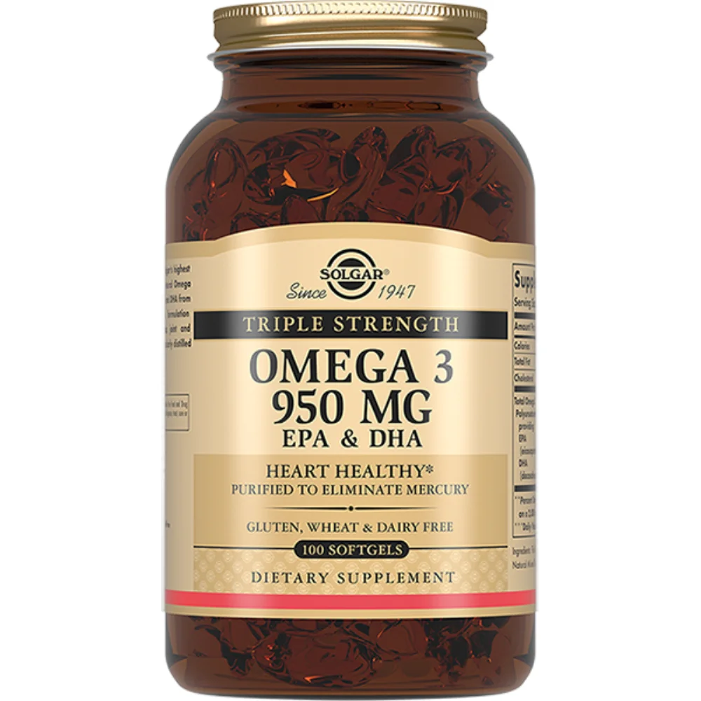 Тройная омега-3 950 мг ЭПК и ДГК "Solgar" БАД капсулы флакон №100