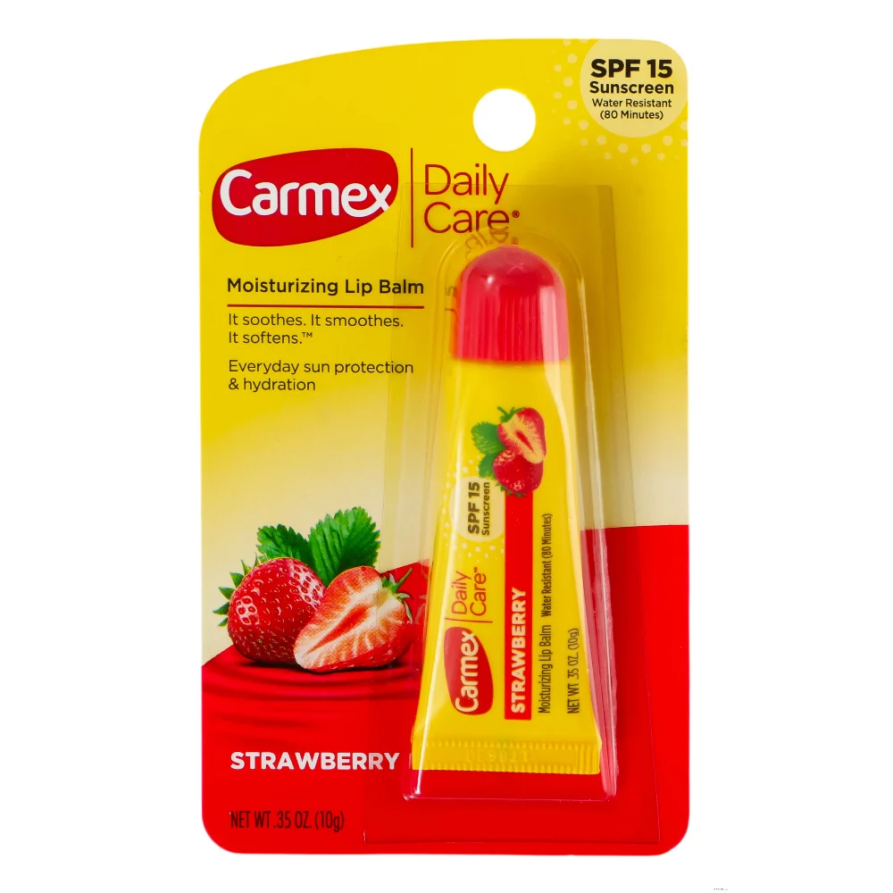 Бальзам для губ Carmex клубника SPF 15 10г туба №1