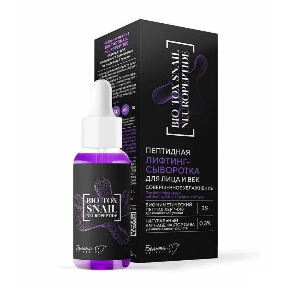 Лифтинг-сыворотка для лица и век Bio-Tox Snail Neuropeptide пептидная "Совершенное увлажнение" 30г №1