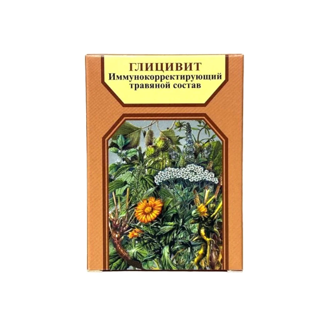 Глицивит БАД травяной состав. Вспомогательное средство при аллергических заболеваниях 50г №1