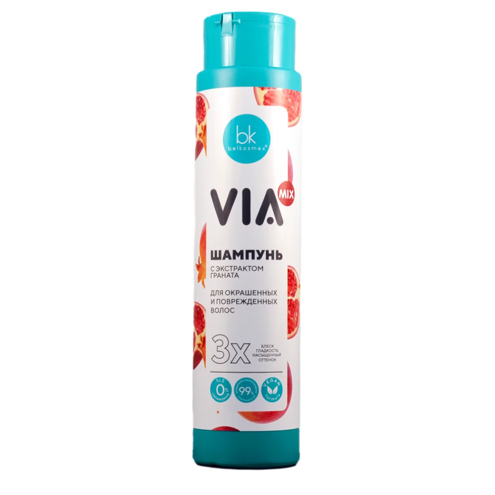 Шампунь VIA mix с экстрактом граната 390г №1