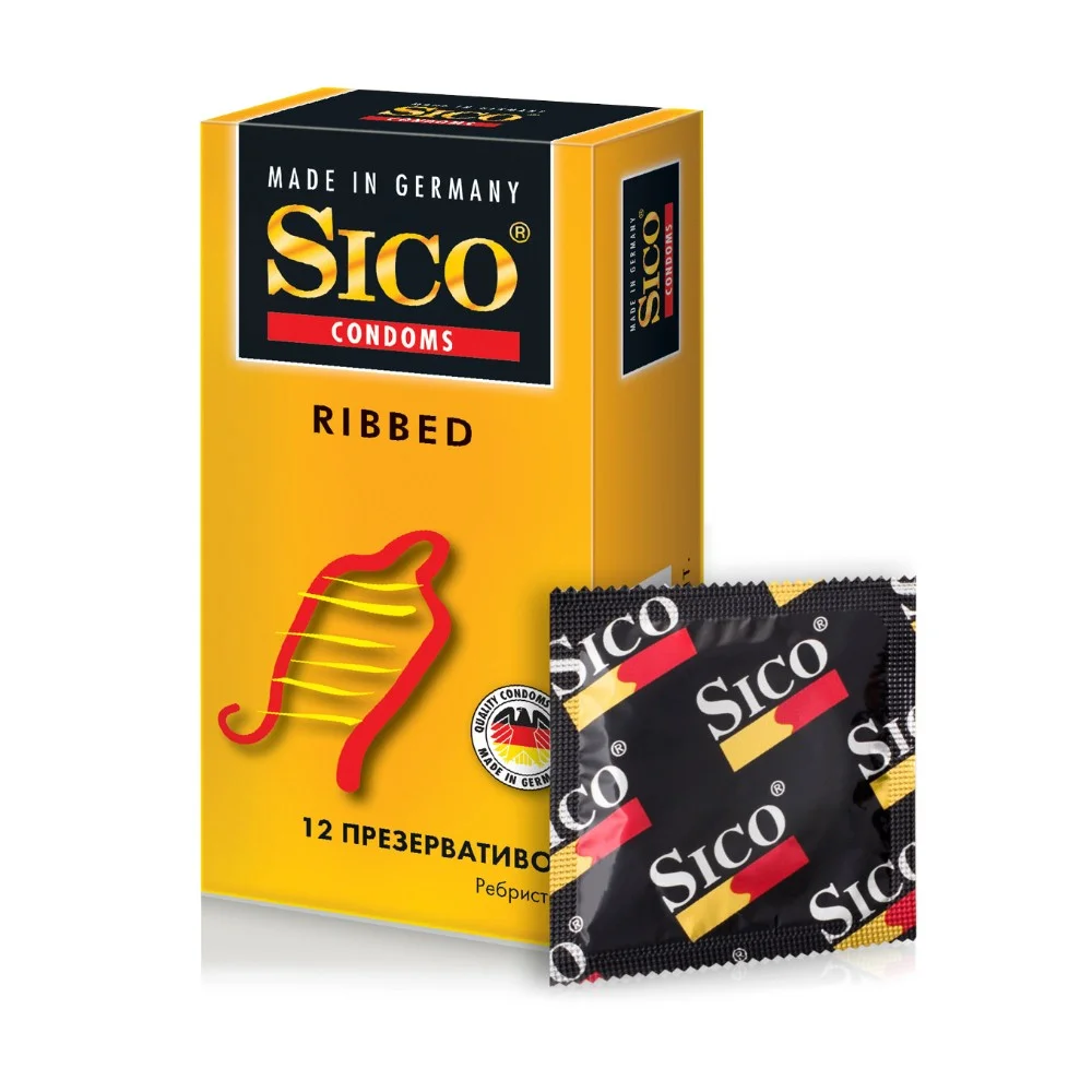Презервативы SICO Ribbed ребристые №12