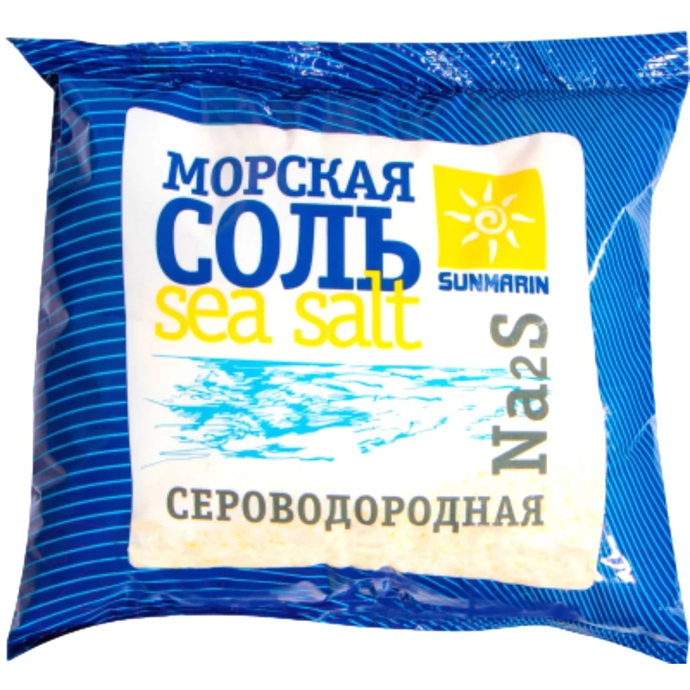 Соль косметическая морская природная сероводородная 1кг упаковка №1