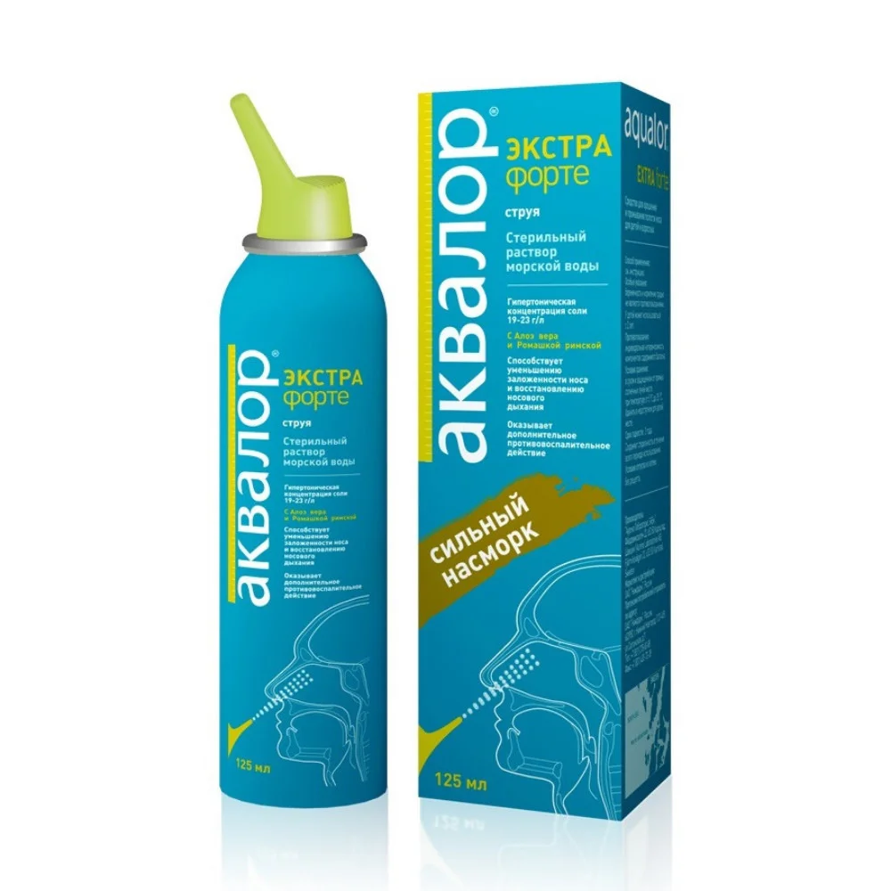Аквалор экстра форте средство для орошения и промывания полости носа с Алоэ вера и Ромашкой римской 150мл №1