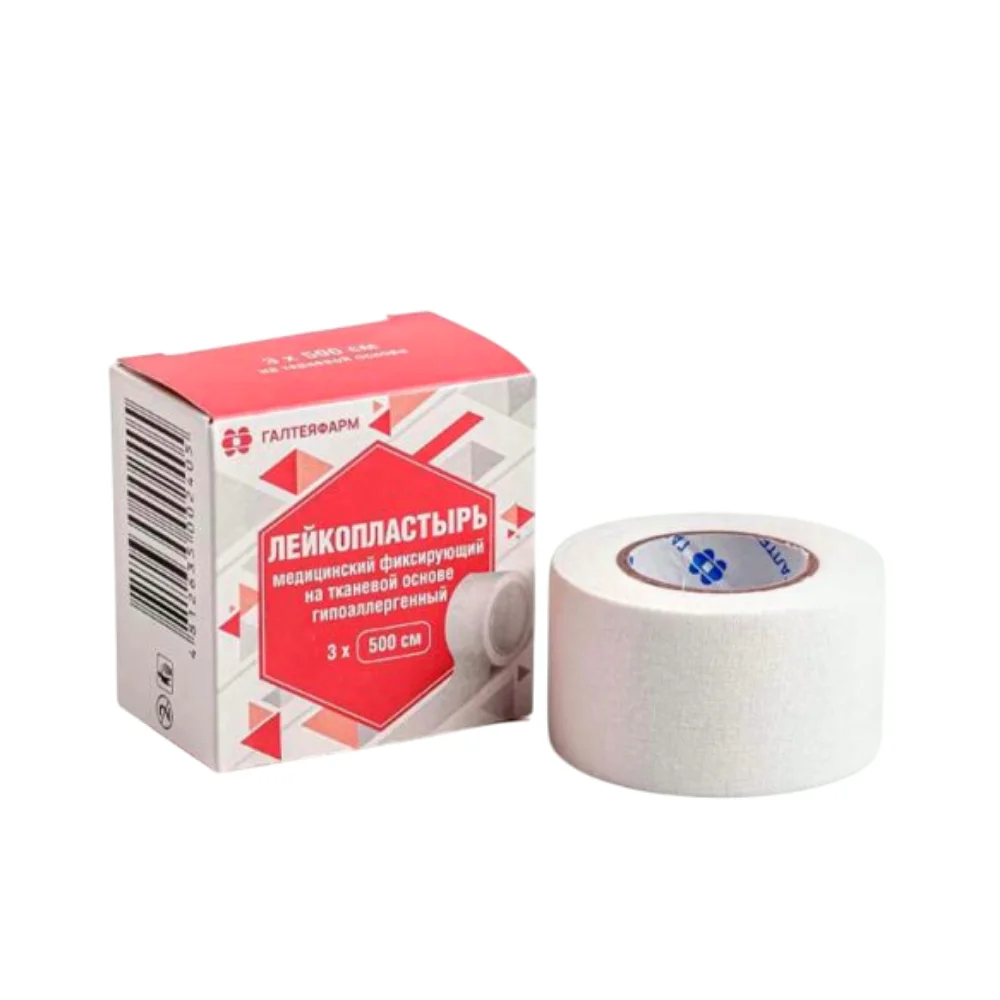Лейкопластырь медицинский фиксирующий тканевая основа 3см 500см №1