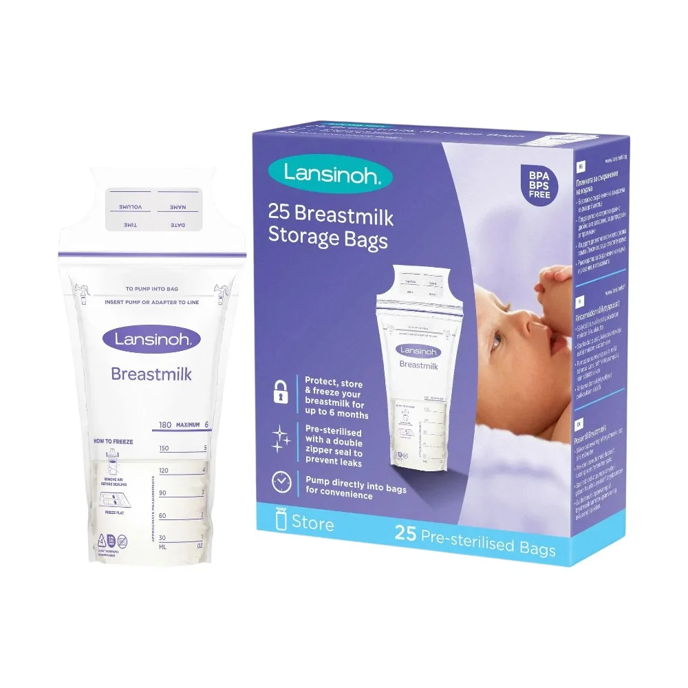 Пакеты для хранения и замораживания грудного молока Lansinoh №25